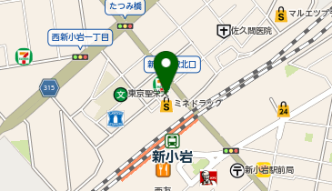 ケアリボン乳腺・婦人科クリニック 新小岩の地図画像