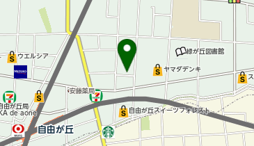自由が丘よつば眼科医院の地図画像