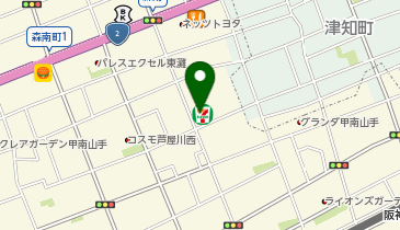 芦屋甲南クリニックの地図画像