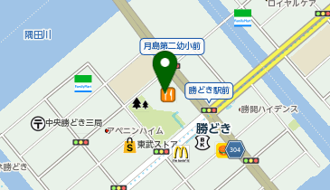 勝どき はやみ皮ふ科の地図画像