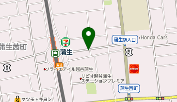 ミントクリニック越谷の地図画像