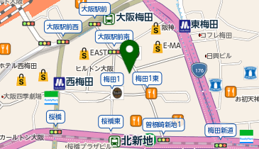 大阪梅田心療内科ゆうメンタルクリニック大阪梅田院の地図画像