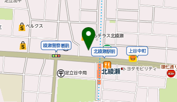 北綾瀬駅前みどり皮膚科・アレルギー科 ららテラス北綾瀬の地図画像