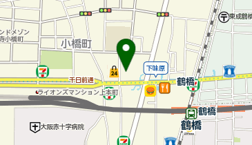 サラン鶴橋皮フ科の地図画像