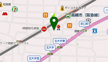 松本ほがらかクリニック 阪急高槻市駅前の地図画像