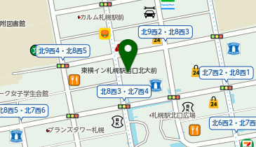 札幌駅大腸カメラ便潜血クリニックの地図画像