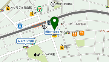 常盤平駅前皮ふ科の地図画像