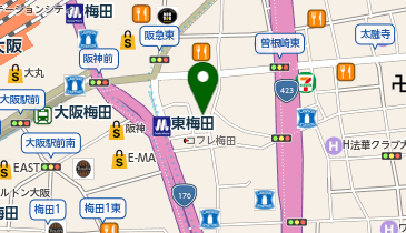 ディオクリニック大阪梅田院の地図画像