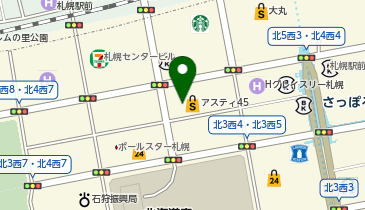 クリニックフォア札幌アスティの地図画像