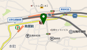 生駒駅前こころのクリニックの地図画像