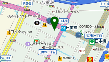 東京日本橋 早期肺がん日帰り手術クリニックの地図画像