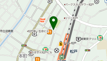 松戸駅前大腸と胃食道の消化器内視鏡クリニックの地図画像