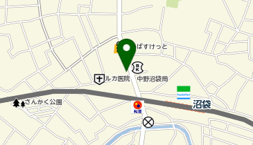 沼袋耳鼻咽喉科の地図画像