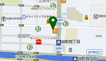 クリニックフォア谷町四丁目の地図画像