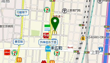 秋葉原中央通り歯科・矯正歯科の地図画像