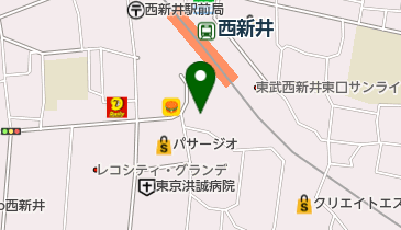 西新井デンタルクリニックの地図画像