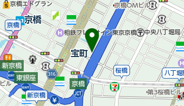 京橋デンタルクリニックの地図画像