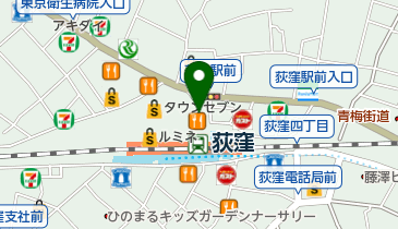 荻窪おぐに矯正歯科の地図画像