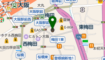 ナチュラルクリニックOSAKAの地図画像
