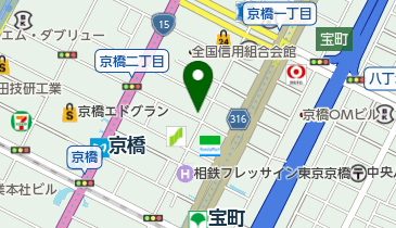 京橋川崎歯科の地図画像