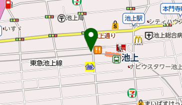 池上とも歯科クリニックの地図画像