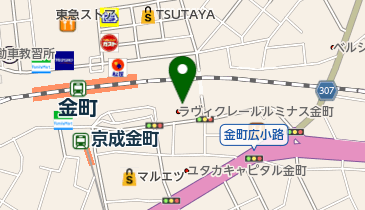 金町駅前やなぎ歯科の地図画像