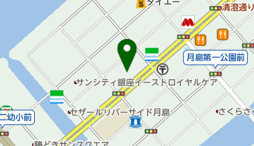 つきしま矯正こども歯科の地図画像