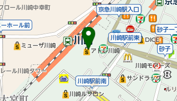 ALBA歯科&矯正歯科 川崎アゼリアの地図画像