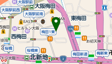ザ・ホワイトデンタルクリニック 大阪院の地図画像