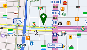 心斎橋デンタルクリニックの地図画像