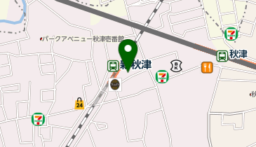 秋津歯科・矯正歯科の地図画像