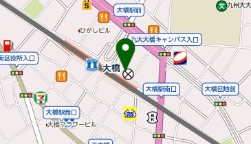 大橋駅前 アロハ歯科 小児・矯正歯科クリニック 九州インプラントクリニックの地図画像