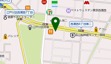 西葛西クララ歯科・矯正歯科 江戸川区球場側院の地図画像