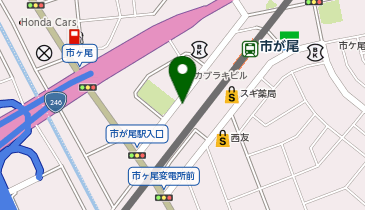 市が尾スノードロップ歯科の地図画像