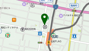 瓦町矯正歯科の地図画像