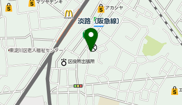 大阪あわじ歯科の地図画像