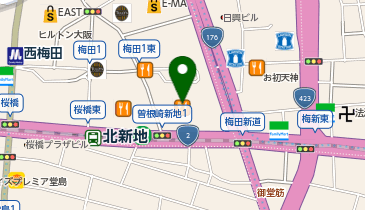 お口プラス 大阪梅田院の地図画像