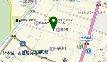 熊本上通矯正歯科クリニックの地図画像