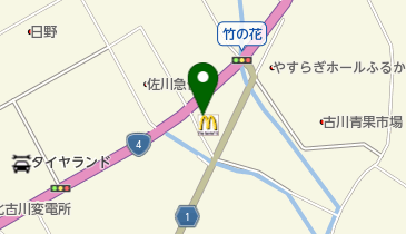マクドナルド 4号線古川荒谷店の地図画像