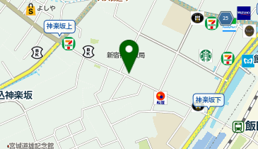 SHINJUKU KAGURAZAKA JAPANの地図画像