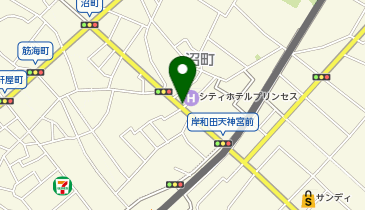 岸和田シテイホテルプリンセスの地図画像