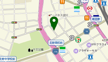 ミラーゴスタイリッシュホテル十三の地図画像