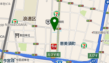 カプセルホテル ヴァリエ 恵美須町の地図画像