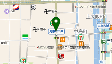 ファーストキャビン 京都河原町三条の地図画像