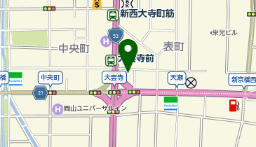 ホテルレポーゼ岡山の地図画像