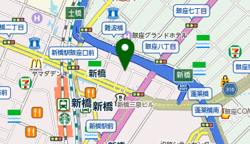 ブッティーベッド 銀座の地図画像