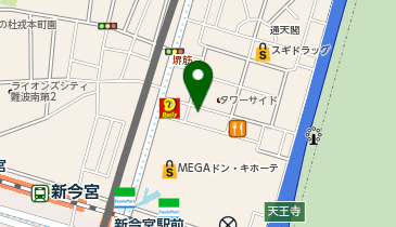 ホテルヴェルテックス大阪の地図画像