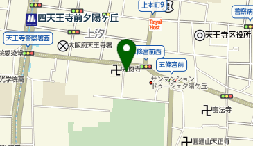 ホテル ビューロー 四天王寺の地図画像