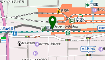 京都駅周辺地図 都シティ 近鉄京都駅(旧:ホテル近鉄京都駅)」(京都市下京区-ホテル