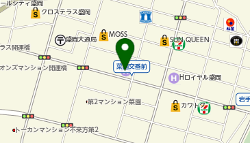 ホテルシンプリシティ盛岡菜園(旧ホテルカリーナ)の地図画像